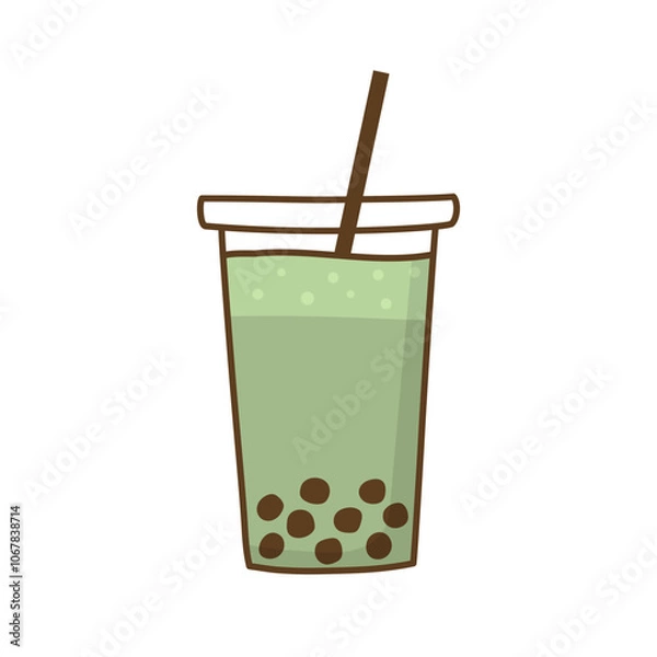 Obraz matcha bubble tea