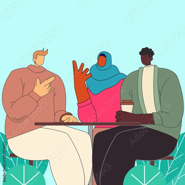 Fototapeta Illustration showing diversity