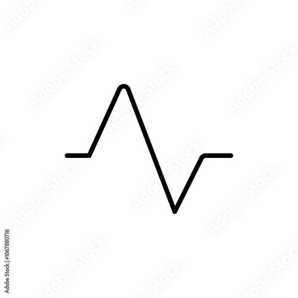 Obraz Pulse icon Outline set in black and white color