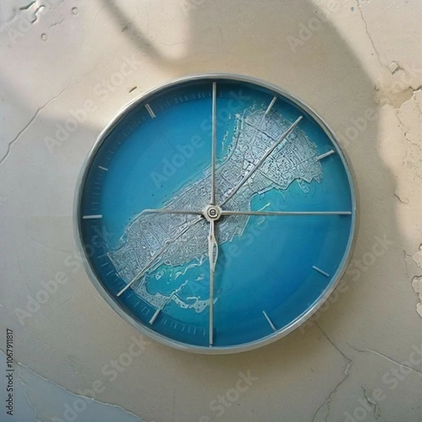 Fototapeta Vintage Map with Visible Wear and Antique Aesthetics