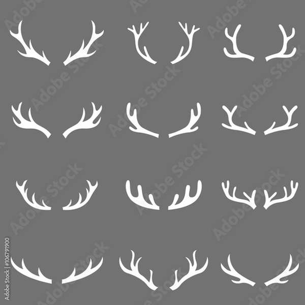Obraz hand drawn deer set