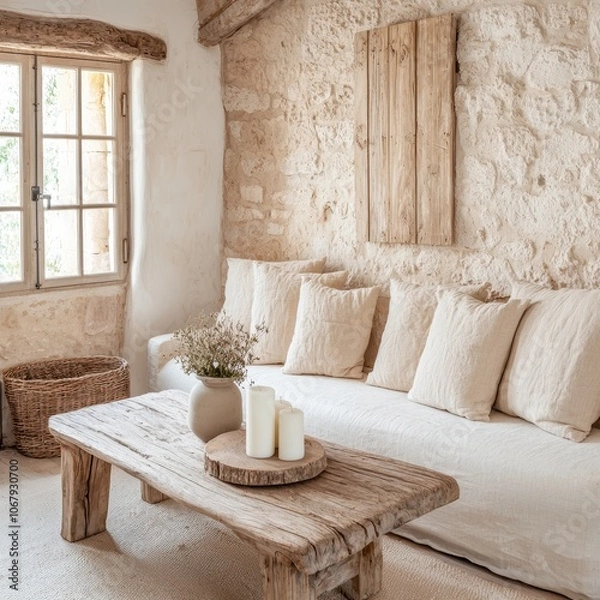 Fototapeta Cozy Open Concept Loft with Natural Elements