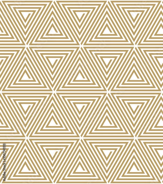 Obraz seamless art deco triangle spiral pattern.