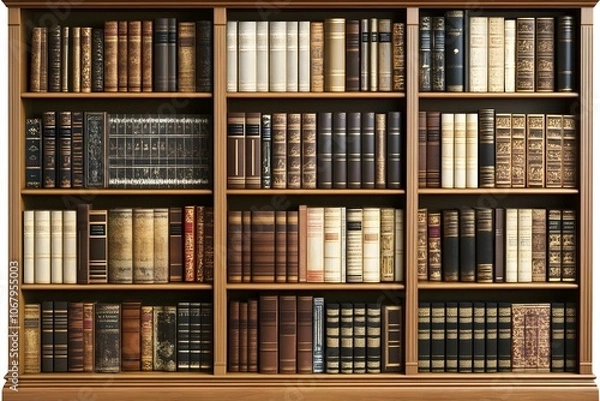 Fototapeta Books in a Library Setting
