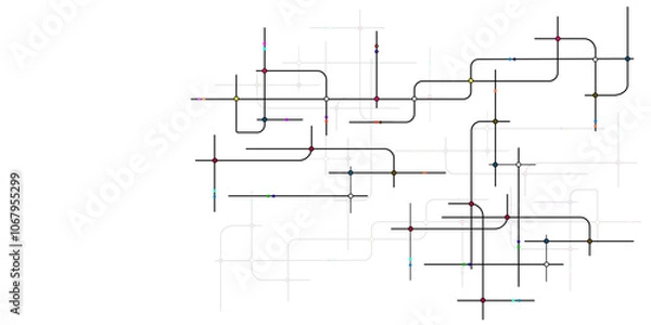 Obraz Vector circuit board background technology, Digital technology background