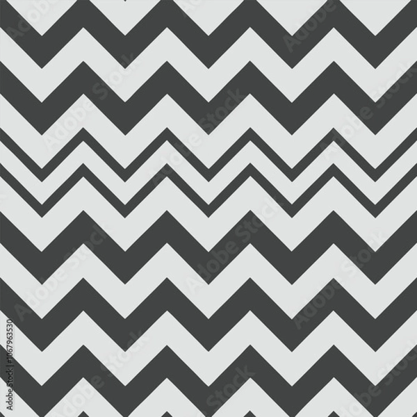 Fototapeta A chevron seamless pattern with a white & black stripe.