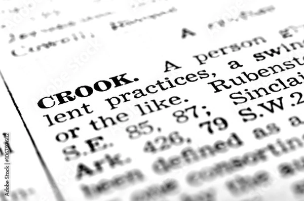 Obraz Crook Definition Defined Dictionary