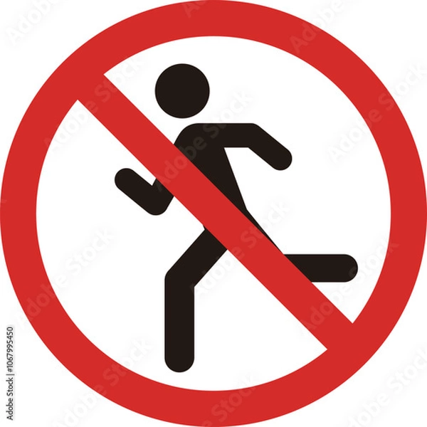 Obraz 走ることを禁止するマーク