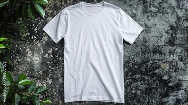 Obraz front of white t shirt for mock ups. AI Generative