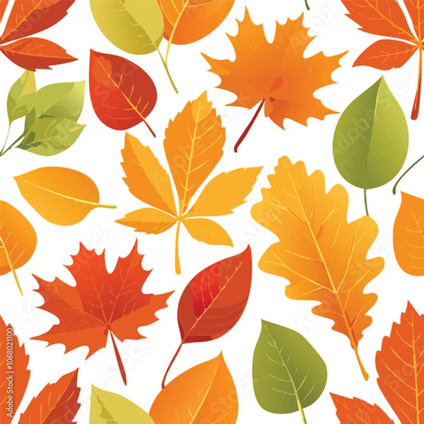 Obraz Autum Leaf Seamless Pattern