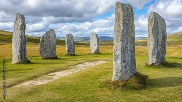 Obraz Standing Stones of Callanish, an Ancient Megalithic Site