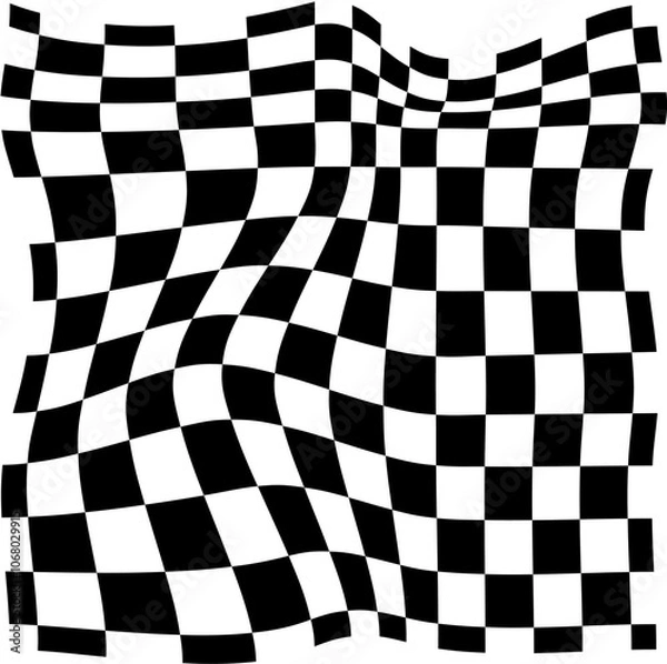 Fototapeta Psychedelic checkerboard pattern