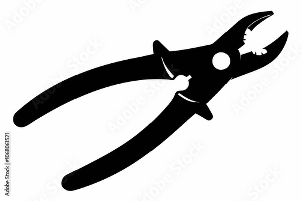 Fototapeta pliers silhouette, pliers icon vector, black pliers symbol, pliers sign
