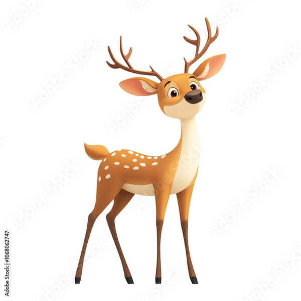 Obraz Cute Cartoon Deer Illustration