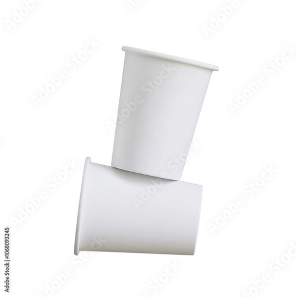 Fototapeta Cup white plastic for drink.