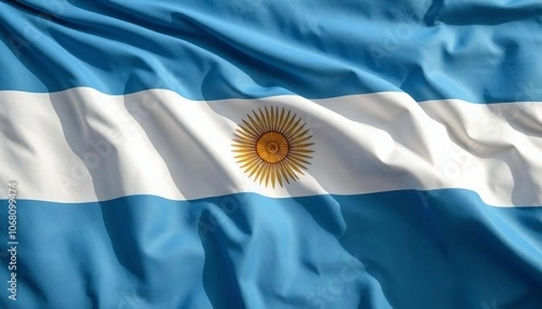 Fototapeta Argentinian flag isolated background