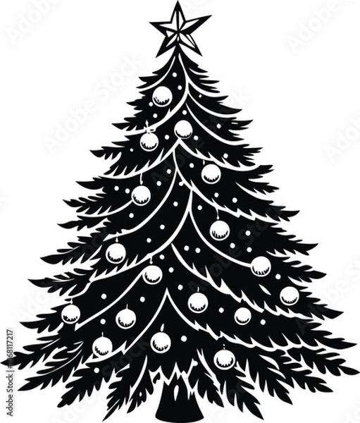 Obraz christmas tree vector