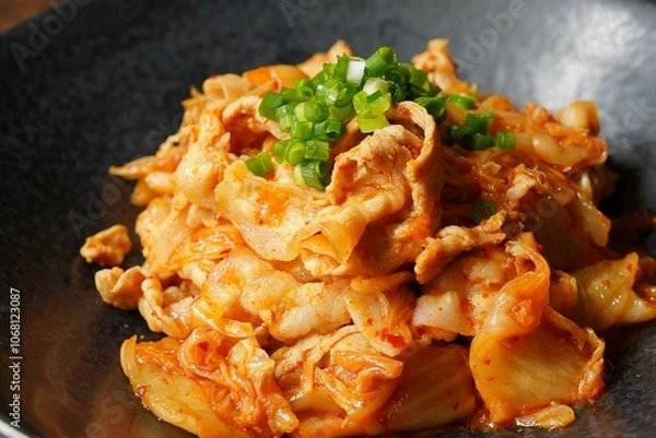 Fototapeta 豚キムチ　豚肉