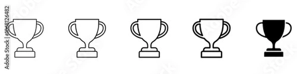 Fototapeta trophy icon Simple outline illustration