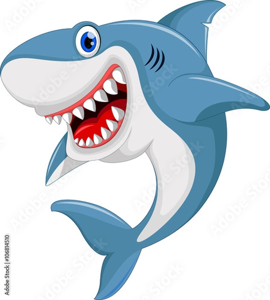 Obraz Angry Shark Cartoon