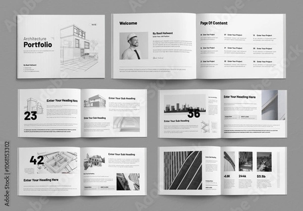 Obraz Modern Architecture Portfolio Template Layout