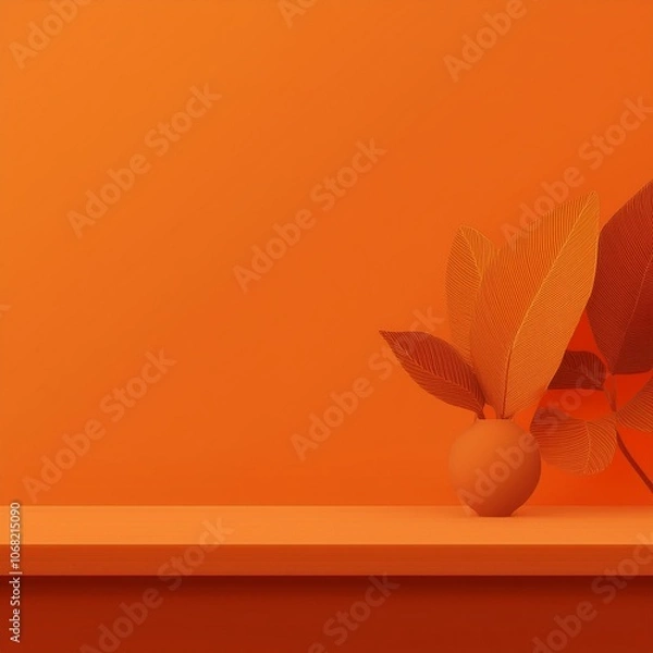 Obraz 다양한 주황색 패턴의 배경 이미지(Background image with various orange patterns)