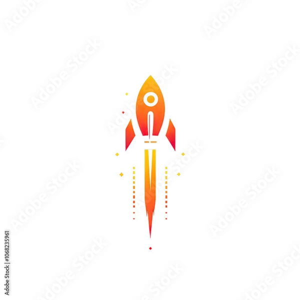 Fototapeta Rocket Isolated On Transparent Background, Generative AI