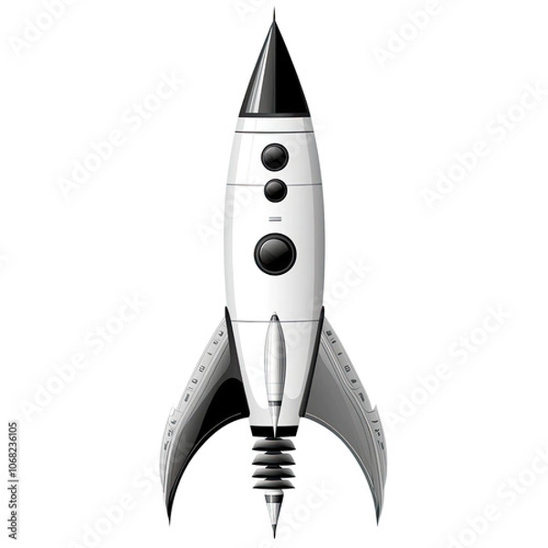 Fototapeta Rocket Isolated On Transparent Background, Generative AI