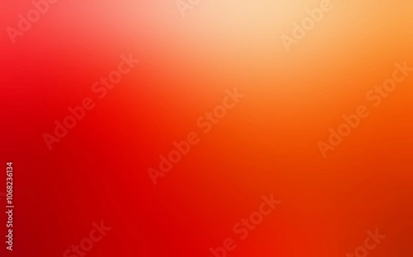 Fototapeta Orange red bold hot hues glowing empty blur background.