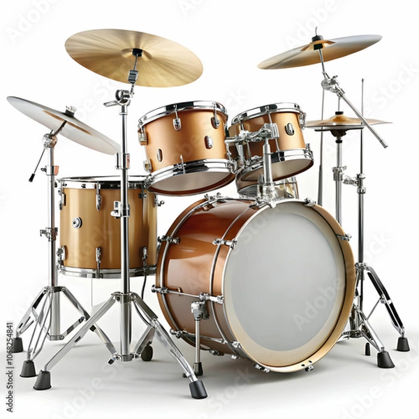Obraz A drum set displayed against a white background