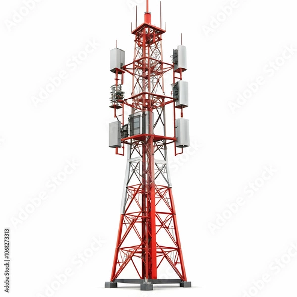 Obraz mobile tower on white background