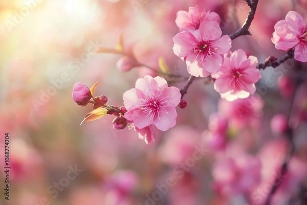 Fototapeta Vibrant scenes of spring showcasing the end of winter