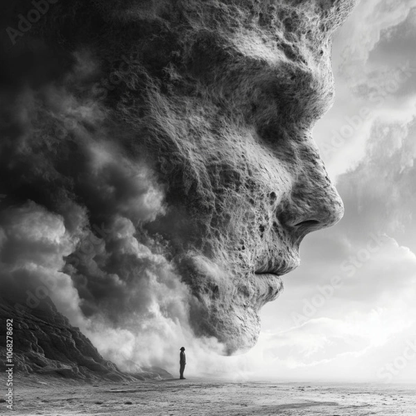 Obraz person in the clouds