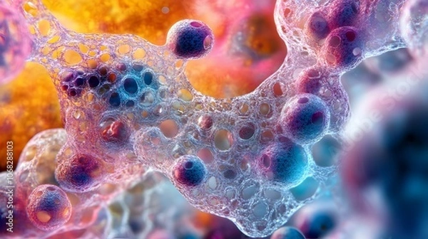 Fototapeta Mesmerizing Micrographic Revelation Intimate of Hydrogen Atom s Captivating Structure