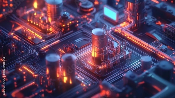 Fototapeta EDF Energy logo in a 3D rendering, highlighting gas and electricity supply