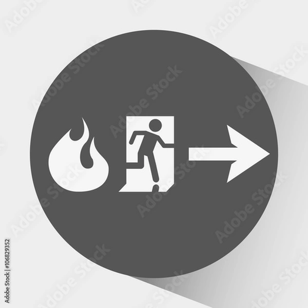 Fototapeta emergency icon design 