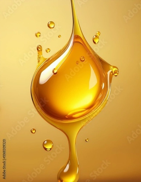 Obraz gelber tropfen