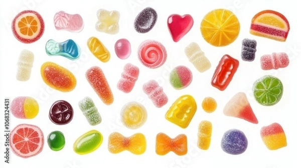 Fototapeta Colorful Assortment of Candy and Gummies