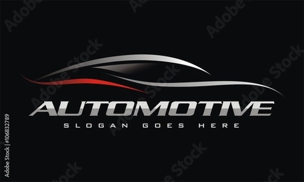 Obraz Wektor Logo linii samochodu