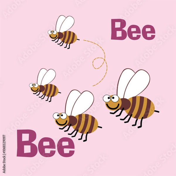 Fototapeta bee and honey