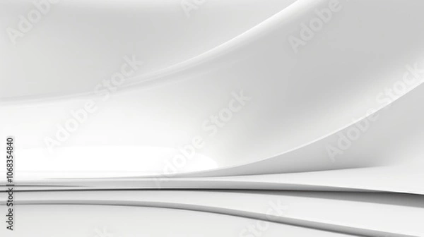 Fototapeta Free abstract white background minimal futuristic architectural space wallpaper
