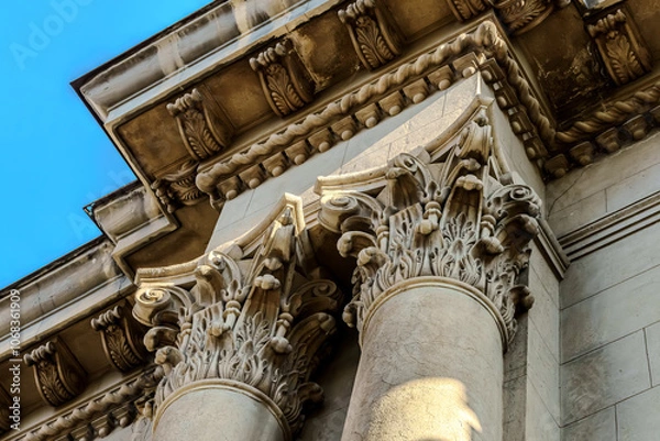 Fototapeta detail of the facade of the cathedral country