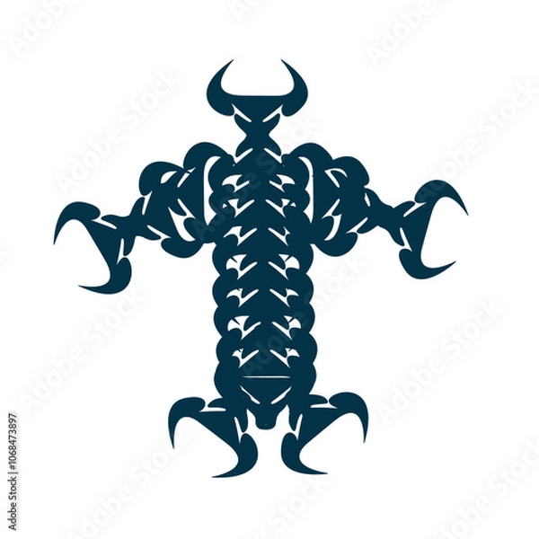 Fototapeta scorpion on white background