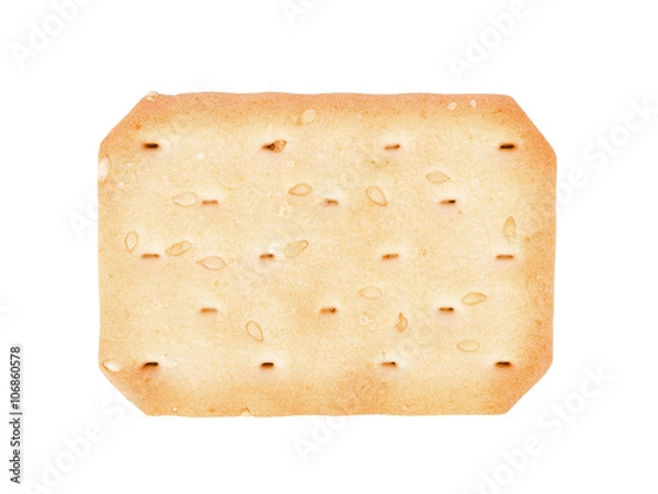 Fototapeta Biscuits with sesame seed on white background