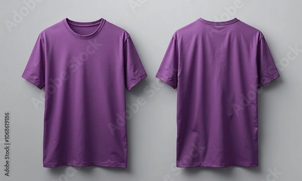 Obraz Mockup t shirt plain design front and back