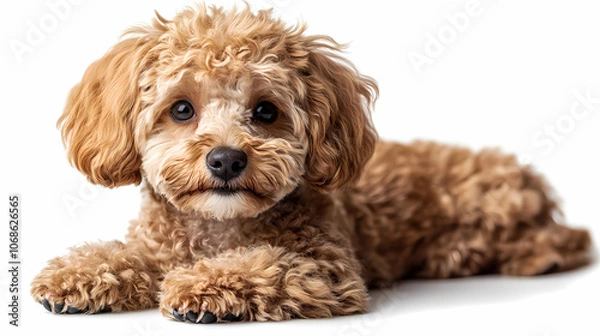 Fototapeta poodle dog,Full body image of a poodle dog