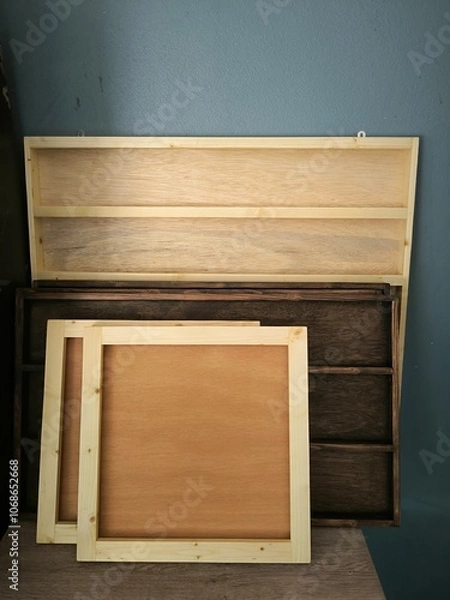 Obraz Various products from pine wood