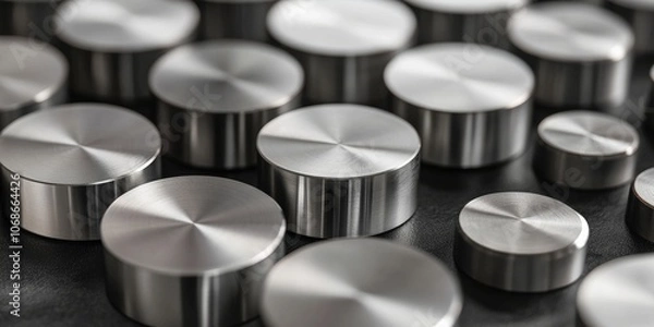 Fototapeta Diverse titanium applications in medical, aerospace, and industrial fields, durable and versatile