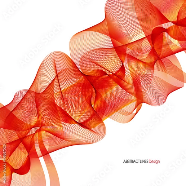 Fototapeta Abstract red swirl vector background