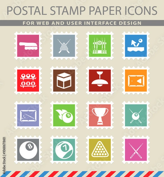 Obraz Billiards simply icons